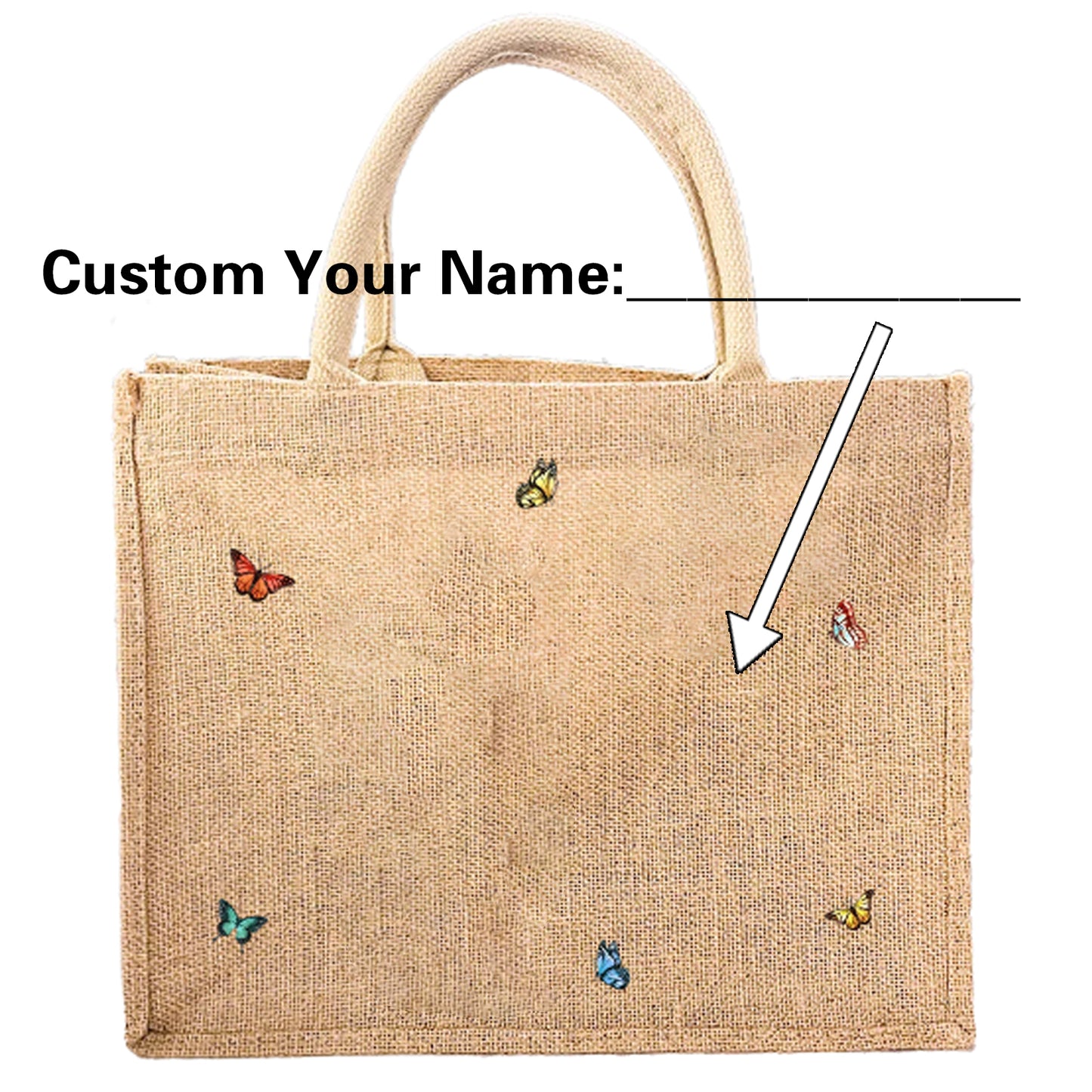 The Signature Character Jute Tote | Custom Name & Cartoon Portrait