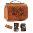 3-in-1 Large Personalized PU Leather Toiletry Bag For Men