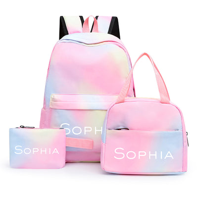 Set personalizado de 3 piezas de mochila para niñas y niños