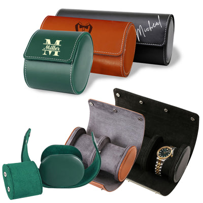 Caja para Relojes Personalizada para Hombre, Estuche de Viaje de Cuero Sintético Personalizado para Relojes, para Hombres y Mujeres