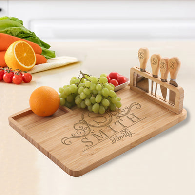 Set de tabla de charcutería grabada personalizada