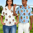 Personalized Golf Polo Shirt Custom Face on Shirt Funny Print Quick Dry Polo Shirt Unisex Golf Outfits Gifts for Golf Enthusiasts Golfer Dad Grandpa Husband Boyfriend Family Friends
