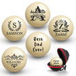 Personalized Billiards Cue Ball with Pouch Engrave Text or Logo Custom Monogram 57mm Cue Ball Birthday Gifts for Dad Husband Billiards Player Billiards Lover Wedding Father's Day Gifts