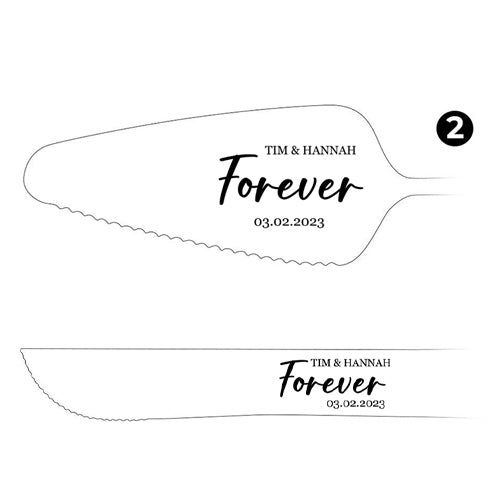 Personalized Cake Server Set, Engraved Cake Knife and Server