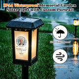 Personalized Solar Lights for Cemetery Solar Pathway Lights with Photo & Name Garden Memorial Outdoor Grave Light for Outdoor Garden Balcony Yard Memorial Remembrance Gifts for Loved Ones