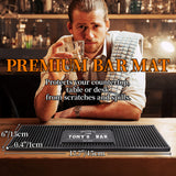 Personalised Bar Mat Non-slip PVC Rubber Bar Mat Custom Bar Name