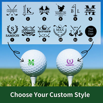 Make It Your Hole in One - Monogrammed Initial Name - Personalized Golf Ball Stamp