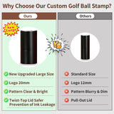 Sello de golf grande personalizado – Logotipo de 20 mm con estuche metálico