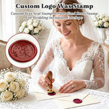 Personalized Wax Seal Stamp Create Your Own Design/Logo/Letter Customization Brass Wax Stamp for Wedding Invitation Envelope Seals Gift Wrapping Wine Bottles DIY Crafts & Graduation Gifts