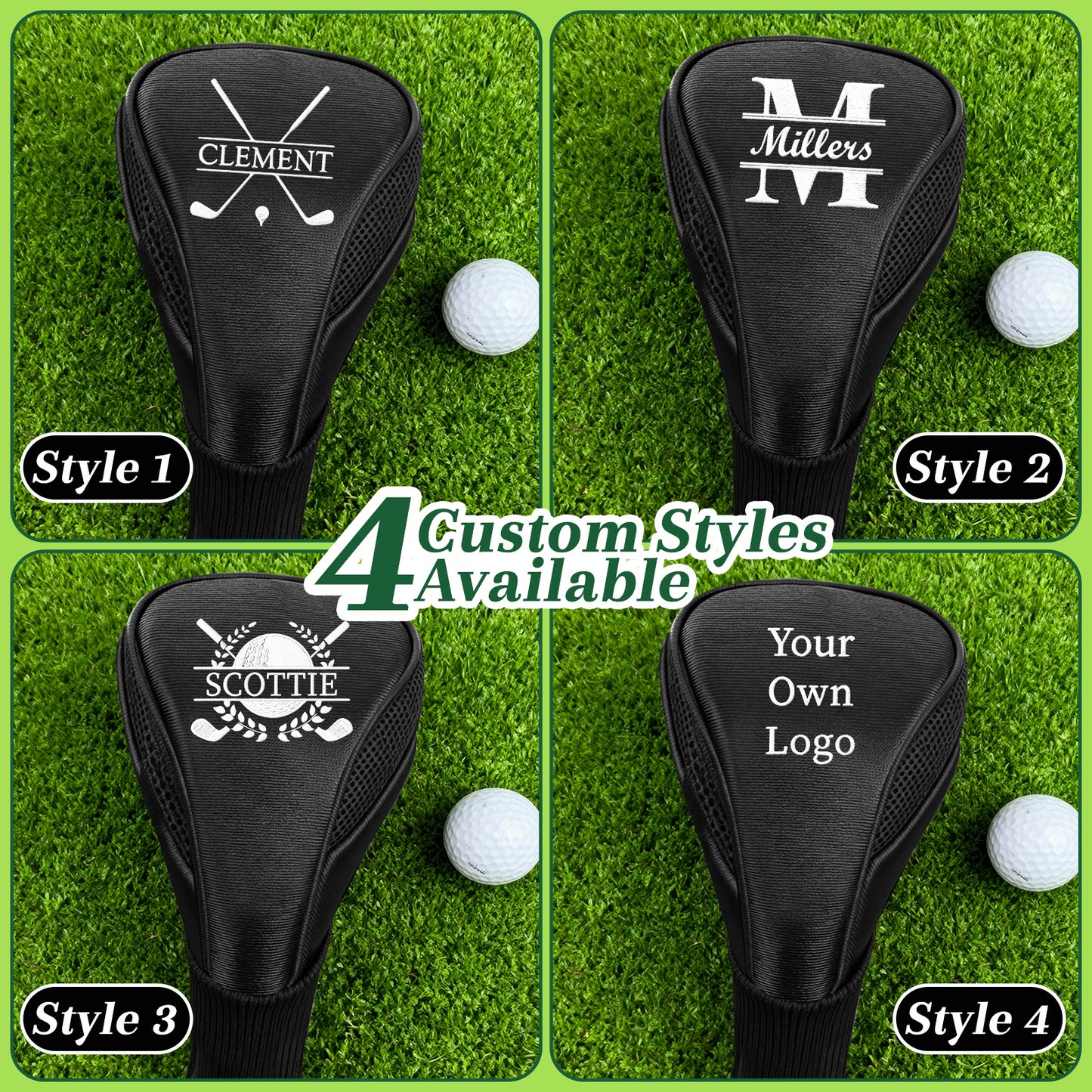 Personalized Golf Club Cover Custom Name or Logo