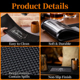 Personalised Bar Mat Non-slip PVC Rubber Bar Mat Custom Bar Name Spill Mat for Countertop Home Bar Coffee Bar Gifts for Bartender Drinking Lover Cocktail Lover Newlywed Beer Mat Decor