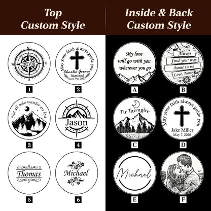 Personalized Engraved Compass with Wooden Box  Custom Brass Pocket Compass  with PU Leather Storage Pouch  for Camping Hiking Fishing  Vintage Antique Keepsake  Father's Day Birthday Xmas Gifts