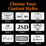 Personalised Bar Mat Non-slip PVC Rubber Bar Mat Custom Bar Name Spill Mat for Countertop Home Bar Coffee Bar Gifts for Bartender Drinking Lover Cocktail Lover Newlywed Beer Mat Decor