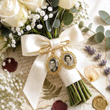 Personalized Wedding Photo Charm Memorial Bridal Bouquet Groom Memorial Pin Wedding Memorial Gifts