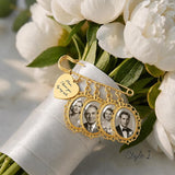 Personalized Wedding Photo Charm Memorial Bridal Bouquet Groom Memorial Pin Wedding Memorial Gifts