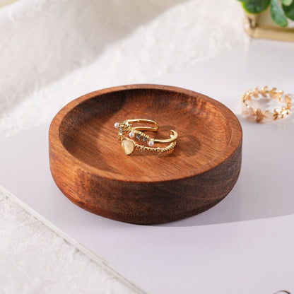 Personalized Initials Ring Dish, Wooden Ring Tray, Anniversary Birthday Gift for Husband