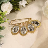 Personalized Wedding Photo Charm Memorial Bridal Bouquet Groom Memorial Pin Wedding Memorial Gifts