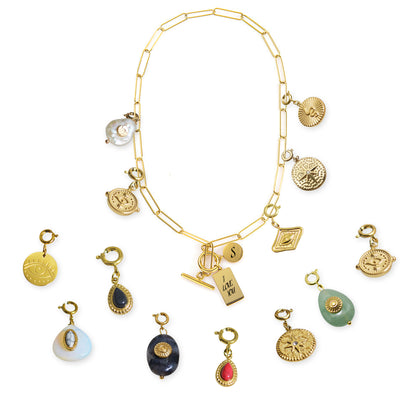 Collar con dije de oro personalizado, Collares hechos a mano, Collar con dije de rubí para hacer tú mismo