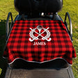 Funda personalizada para asiento de carrito de golf con nombre, inicial o logotipo. Accesorios para campo de golf 51" × 31.5" Ajuste universal para carritos de 2 asientos. Regalos para papá o esposo entusiasta del golf.