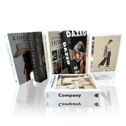 6 Pcs Modern Home Decorative Books, Foldable Faux Decorative Books Home Decor