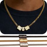 Personalized Men Necklace with Family Name Custom 1-10 Names