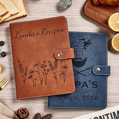 Libro de recetas personalizado hecho a mano