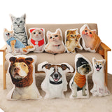 Custom Pet Pillow with Photo Double-Side Printing Pillow 3D Printing Shaped Pillow Stuffed Plush Toy Pillow Back to School Gift Pet Lover Gift Pet Memorial Gift Birthday Gift Bedding Pillow