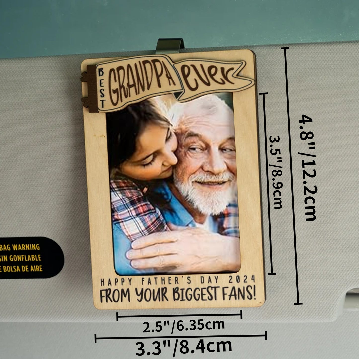 Fathers Day Gifts, Custom Photo Car Visor Clip