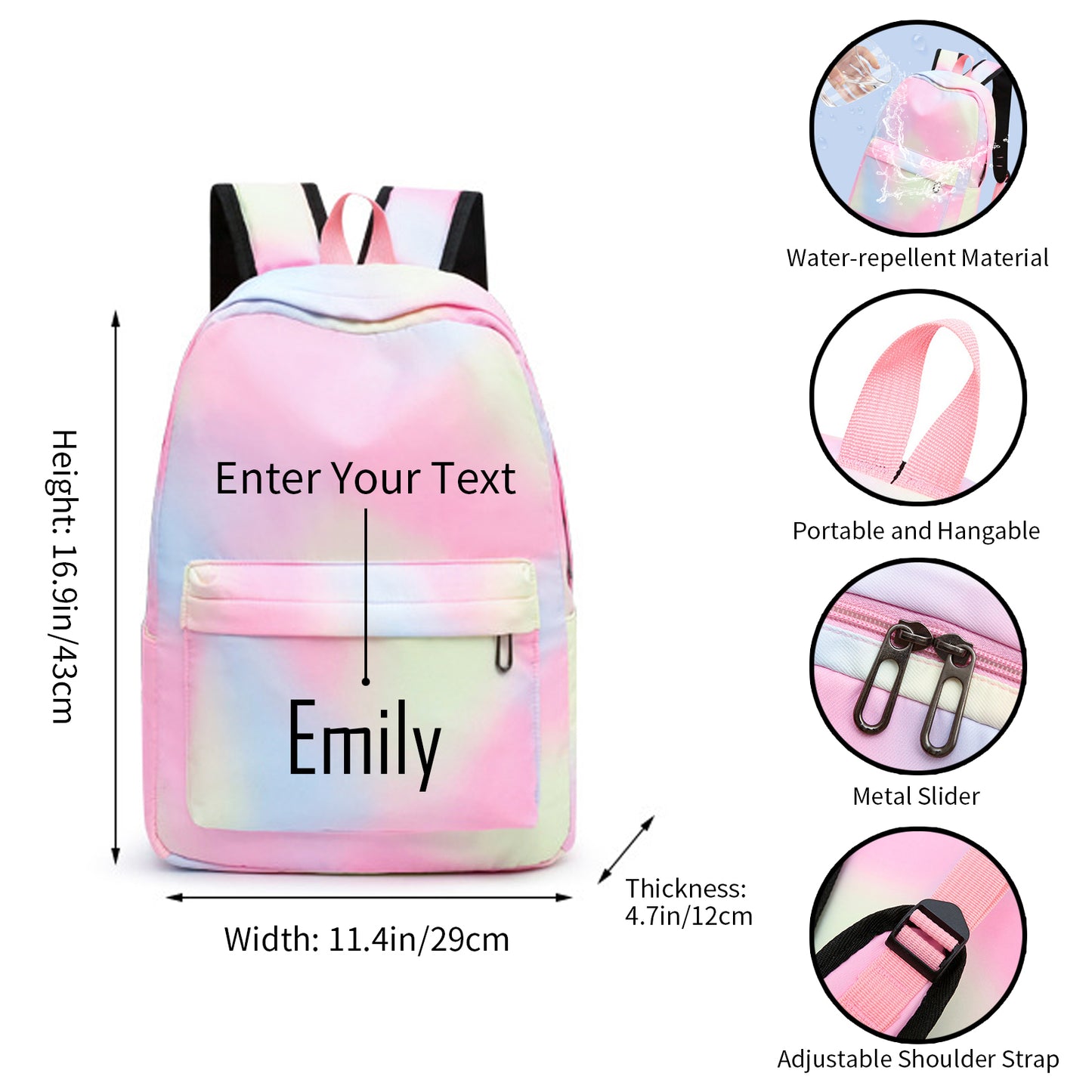 Personalized 3 PCS Set of Backpack for Girls Boys