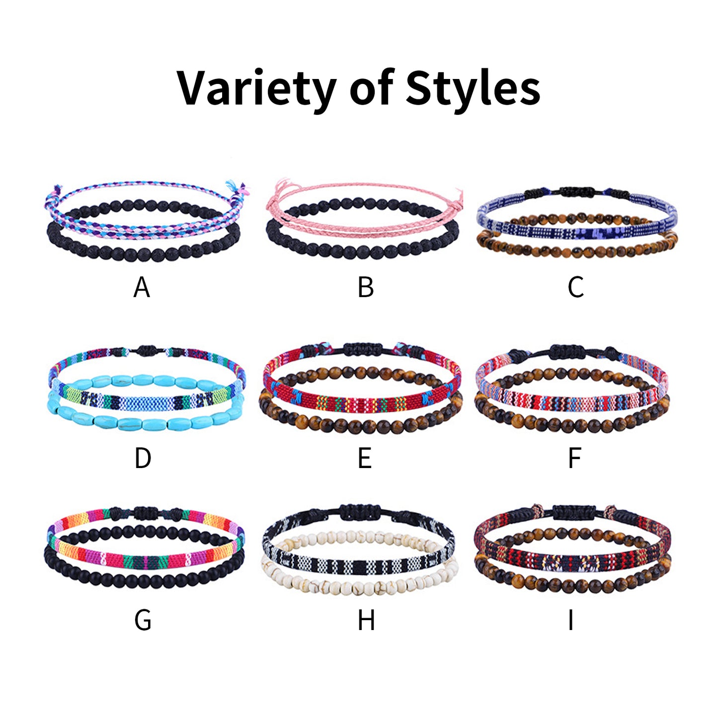 Handmade Surf String Wave Bracelets