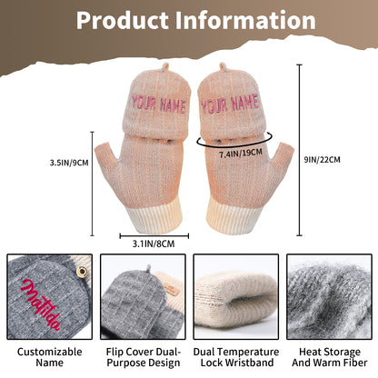 Personalized Winter Fingerless Gloves