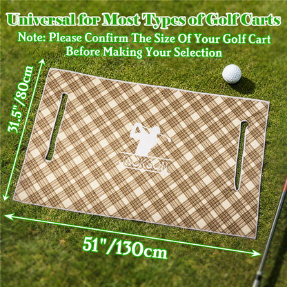Personalized Golf Cart Seat Cover Custom Name Initial or Logo Golf Course Accessories 51" × 31.5" Universal Fit for 2-Seat Carts Gifts for Golf Enthusiast Dad Husband