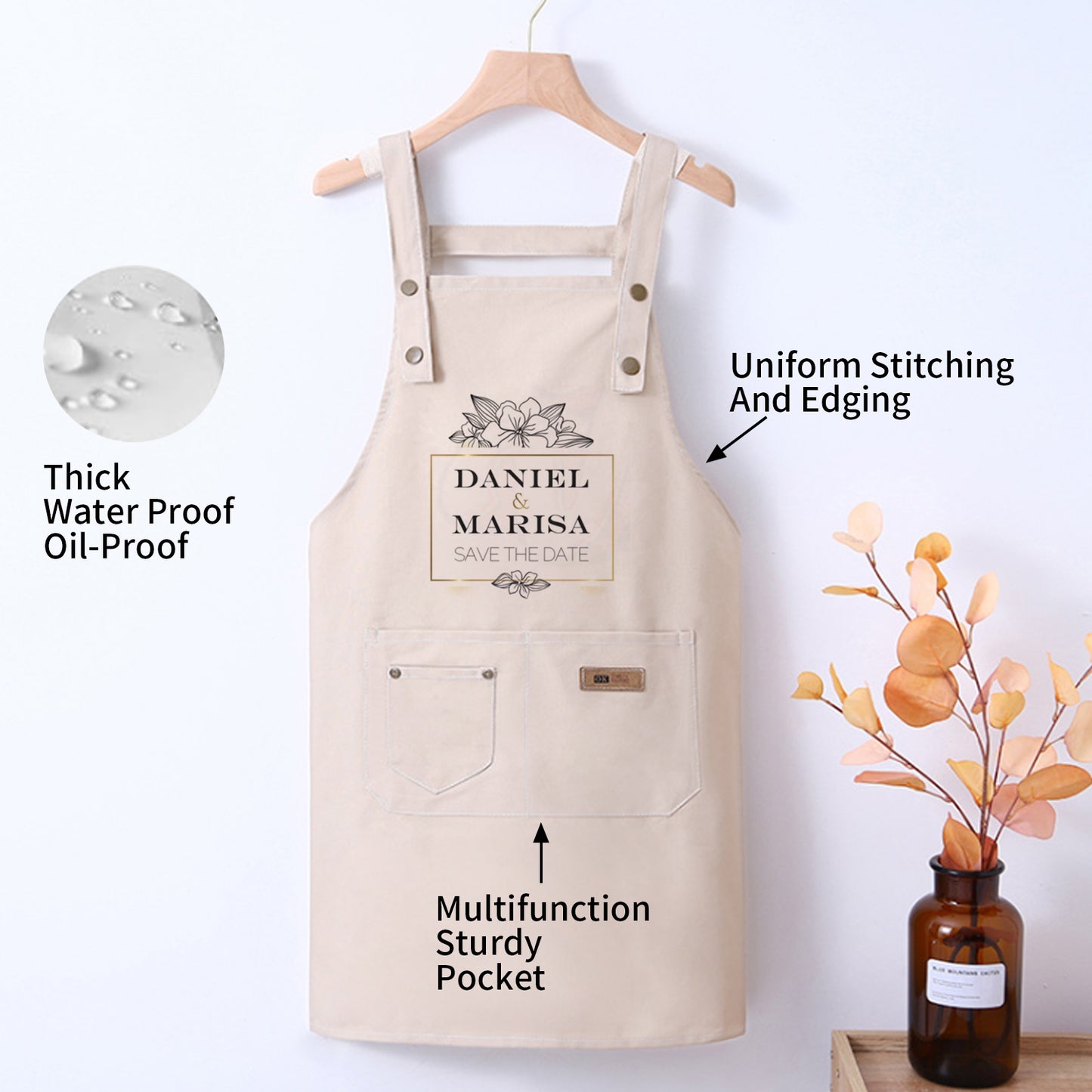 Personalized Aprons for Couples, Wedding Aprons, Husband And Wife Aprons