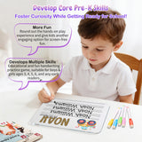 Pizarra personalizada para practicar el nombre para niños, pizarra blanca para calcar nombres con bolígrafo de borrado en seco, regalo de regreso a clases para niños de 3, 4, 5 años, preescolares, aprendizaje de escritura a mano para niños pequeños