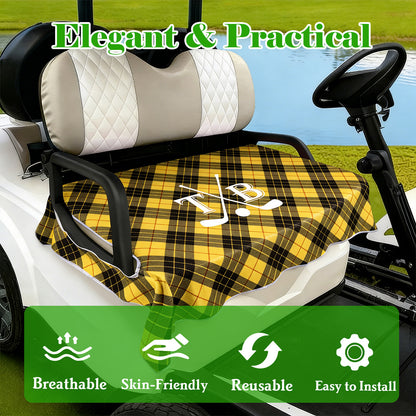 Personalized Golf Cart Seat Cover Custom Name Initial or Logo Golf Course Accessories 51" × 31.5" Universal Fit for 2-Seat Carts Gifts for Golf Enthusiast Dad Husband