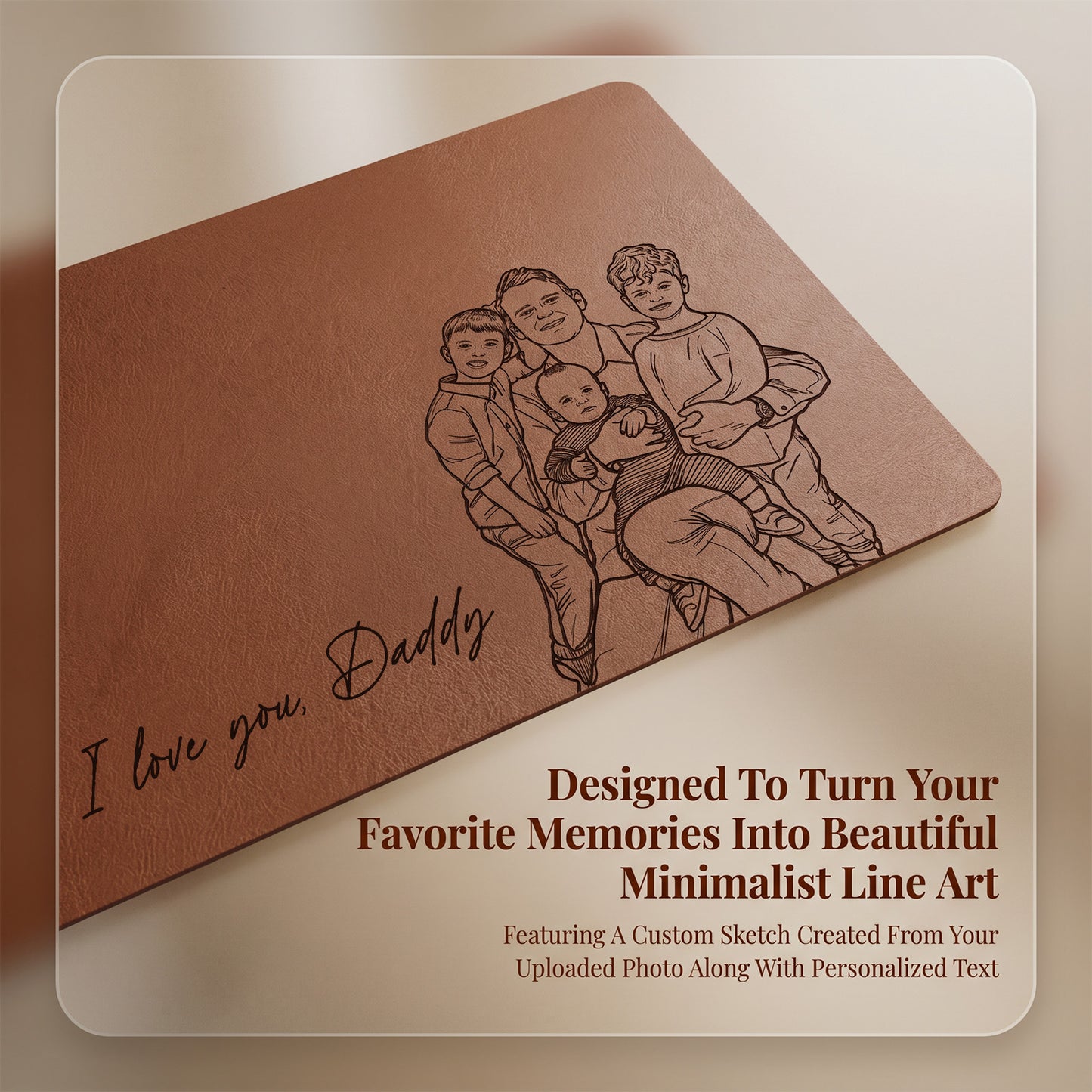 Personalized Dad Photo Desk Mat
