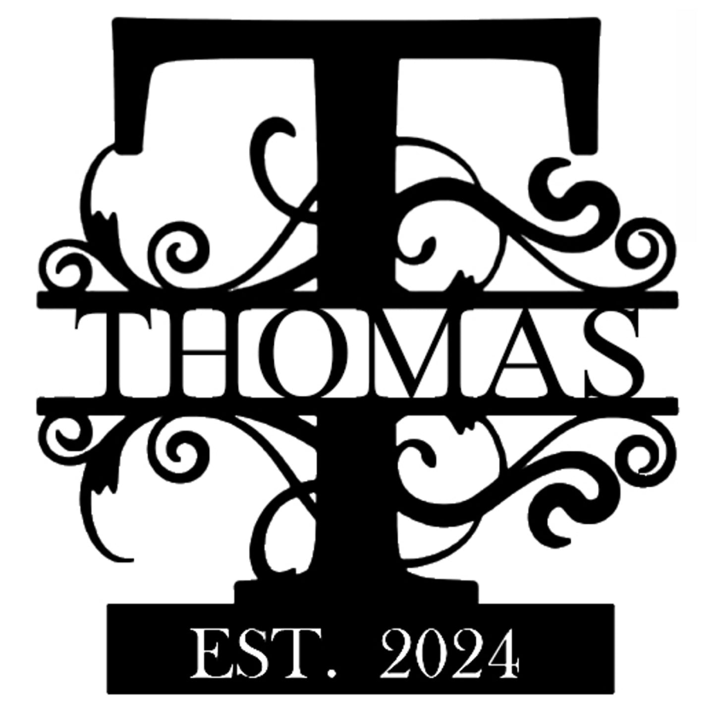 Custom Metal Name Sign | Metal Wall Art | Last Name Sign