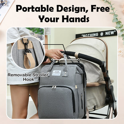 Personalized 3 in 1 Diaper Bag Backpack with Changing Station Multifunctional Large Baby Diaper Bags for Boys & Girls Portable Custom Lightweight Changing Bag Newborn Baby Essential Gifts1
