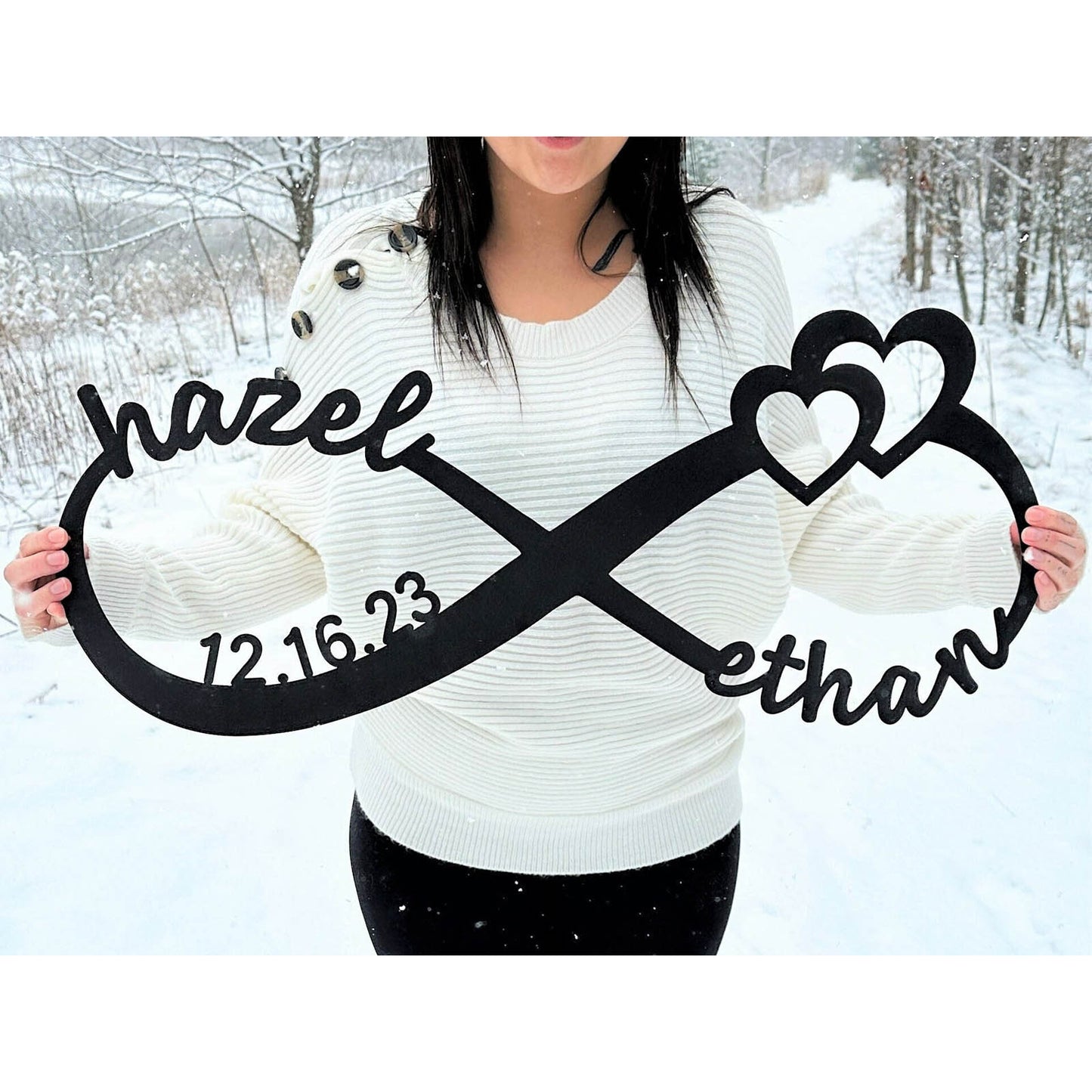 Personalized Infinity Symbol, Metal Love Sign, Metal Wall Art Decor