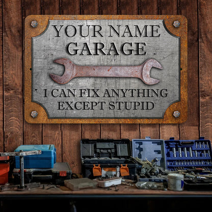 Custom Garage Sign, Personalized Workshop Sign