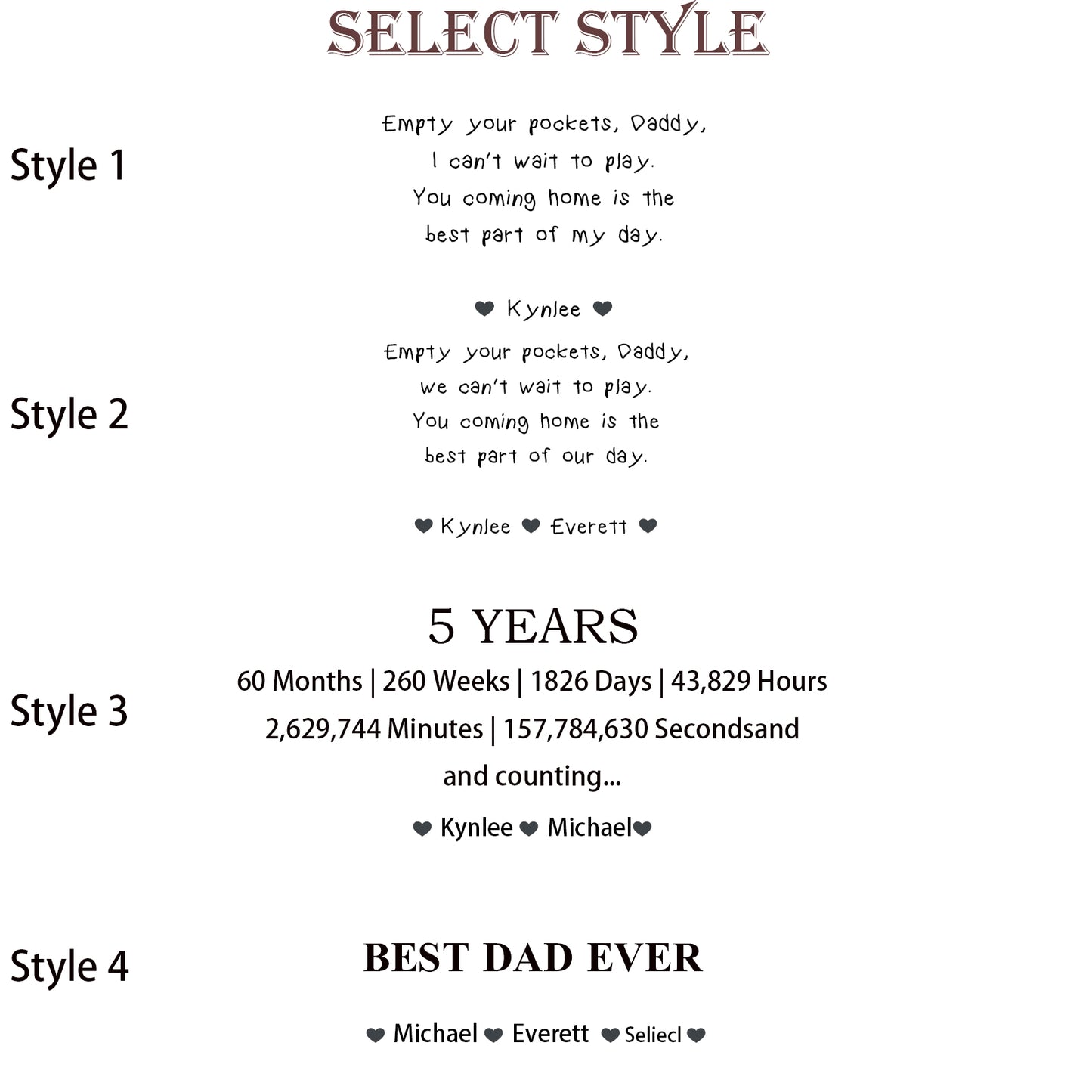 Custom Engraved Wooden Jewelry Tray, Personalized Father's Day Gift for Dad