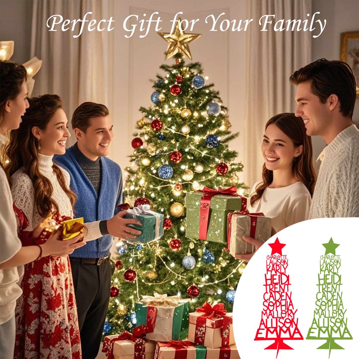 Personalized Christmas Tree Ornaments with Name