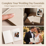Personalized Wedding Vow Books Set of 2 Hardcover Linen Vow Books Luxury Speech Notebook Wedding Keepsake 60 Pages Renewal & Wedding Must Haves Engagement Gift for Bride Groom