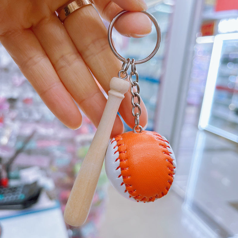 Personalized Mini Baseball Keychain