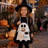 Personalized Ghost Trick or Treat Bag Custom Name Halloween Candy Tote Kids Ghost Tote Halloween Gift for Kids