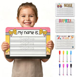 Personalized Name Practicing Board for Kids Custom Name Tracing Whiteboard with Dry-Erase Pen Back-to-School Gift for 3 4 5 Years Old Preschoolers Toddler Name Learning Handwriting Practice