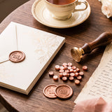 Personalized Wax Seal Stamp Create Your Own Design/Logo/Letter Customization Brass Wax Stamp for Wedding Invitation Envelope Seals Gift Wrapping Wine Bottles DIY Crafts & Graduation Gifts