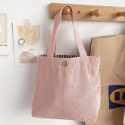 Personalized Embroidered Corduroy Tote,Custom Name Tote Bag