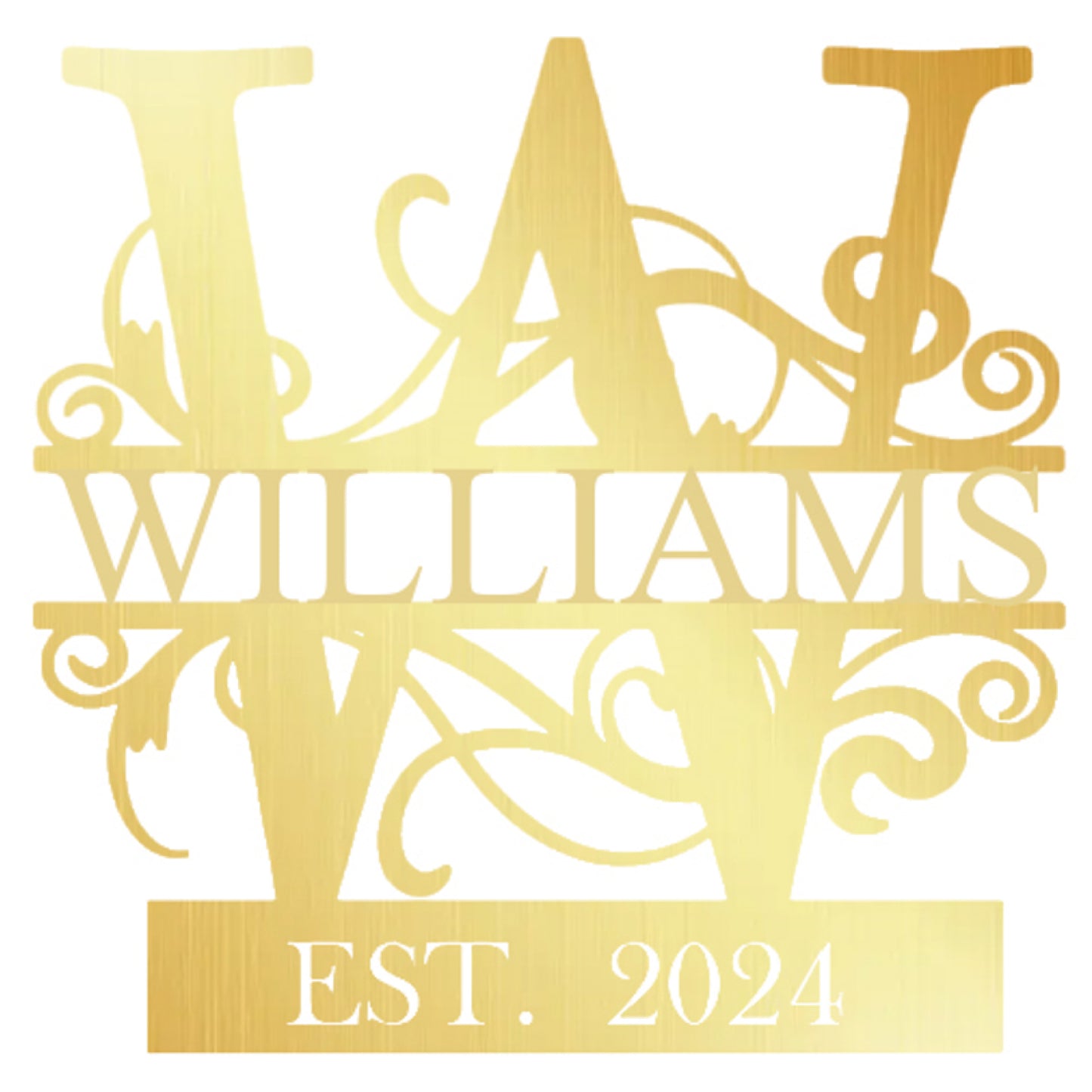 Custom Metal Name Sign | Metal Wall Art | Last Name Sign